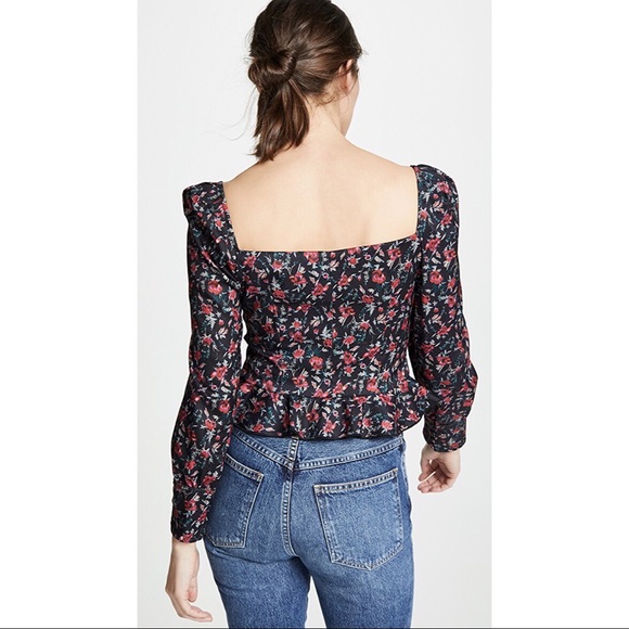 Lioness Sweethearts Long Sleeve Black Floral Top - Picture 3 of 8